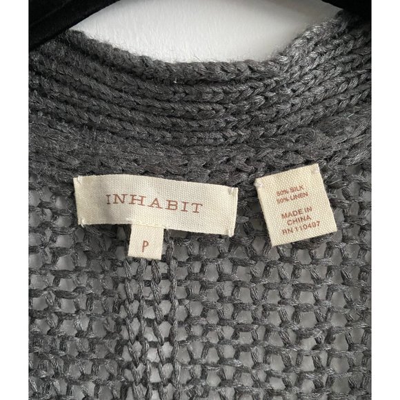 Inhabit Grey Silk/linen Cardigan, size P (XS). ** AS IS ** - Picture 7 of 8